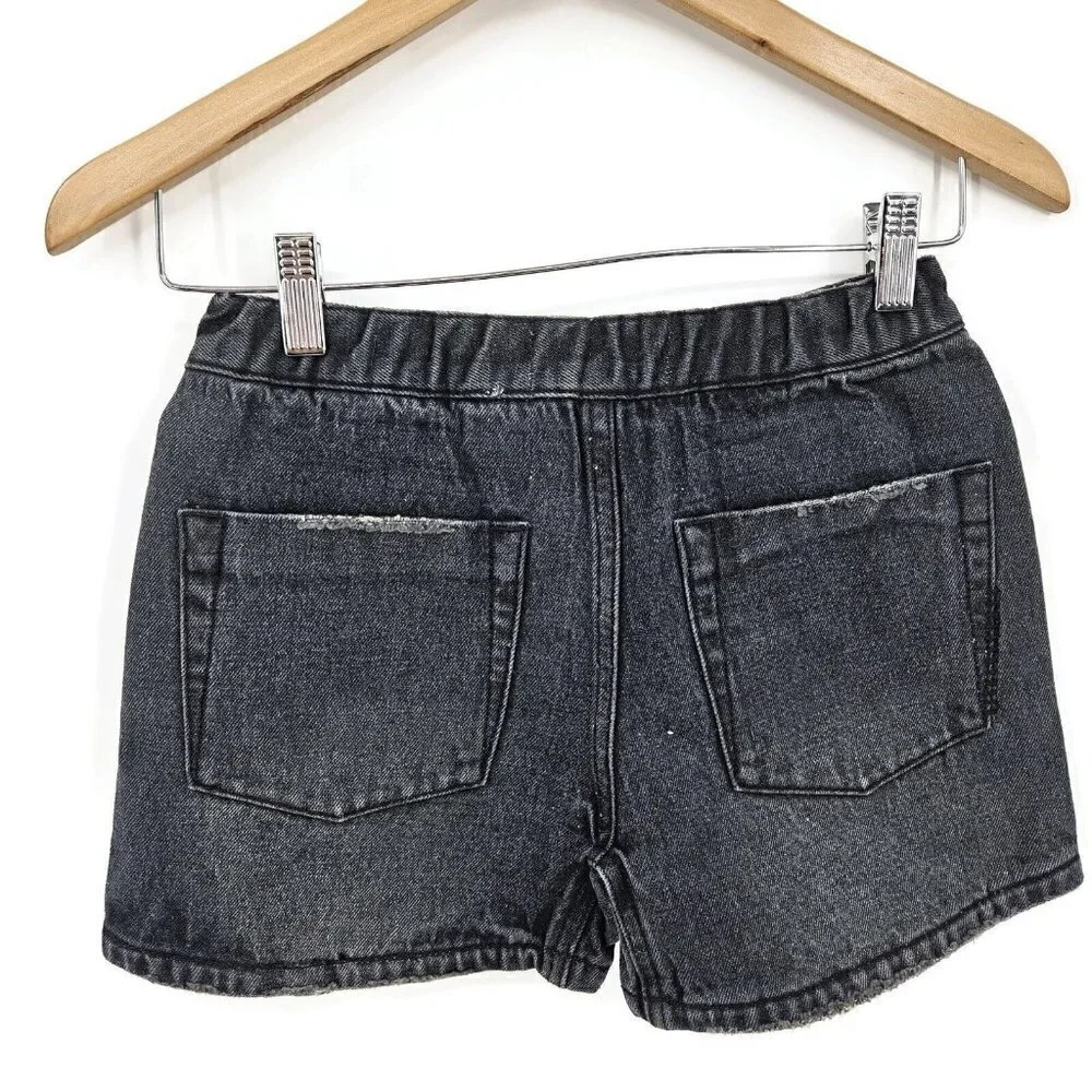 New One Teaspoon Mini Mrs Blondes Denim Shorts Girls 10-12 Foxblack Black